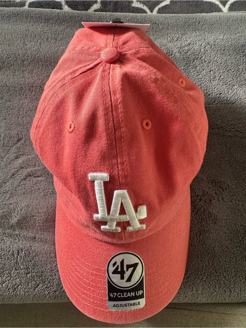 LA Logo Baseball Cap in Coral - Picture 2 of 3